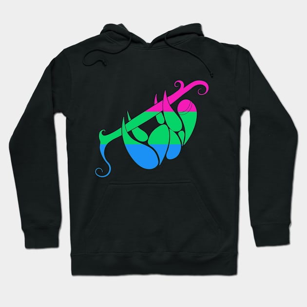 Polysexual Flag Sloth Hoodie by Jaq of All